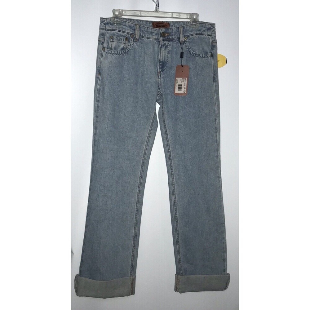 Missoni Jeans Women's size 6 US 42 Italy Bianca Light Blue Denim Cuffed Rolled